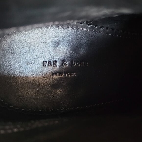 Rag & Bone Women Newbury Textured Leather Booties - Size EU 41 or US11 - Picture 9 of 11